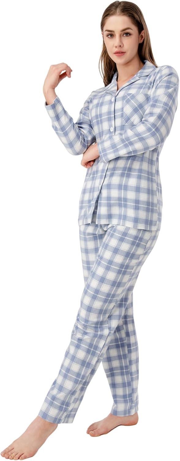 DAVID ARCHY Women's Flannel Pajama Sets