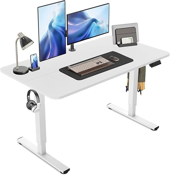 Flamaker Height Adjustable Standing Desk, 140 x 60 cm Electric Desk Sit