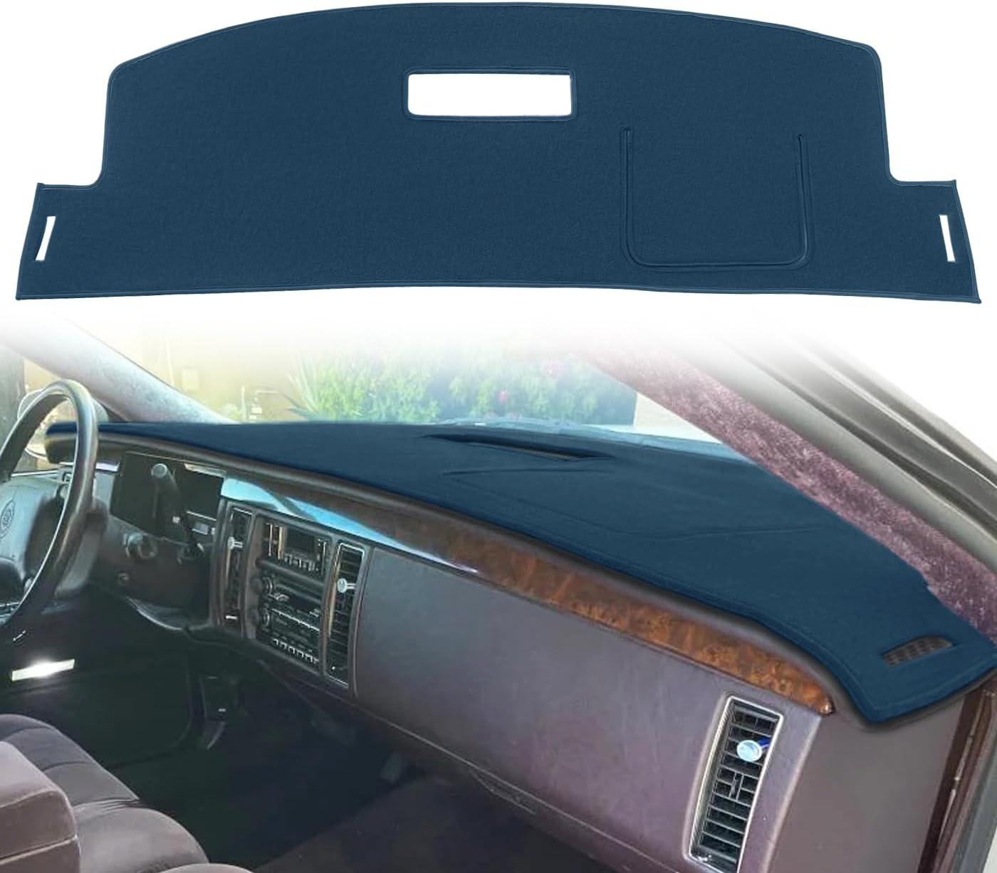 Dash Cover Mat Custom Fit for Cadillac Fleetwood Dashboard Pad Carpet Protector K305 (Blue)