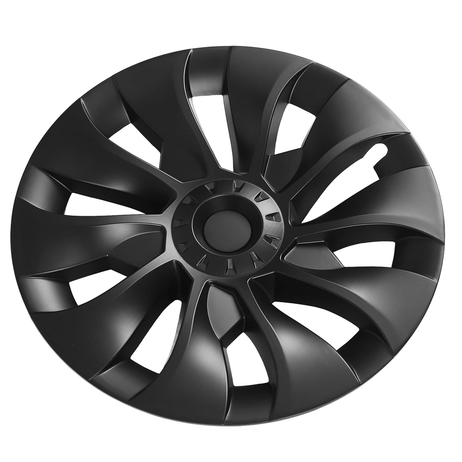 4 Pcs Wheel Hub Full Rim Cover, 18in Automobile Hubcap Matte Black Wheel Hub Full Rim Protector Cover Replacement for Model 3 2017 to 2023 (Matte Black)