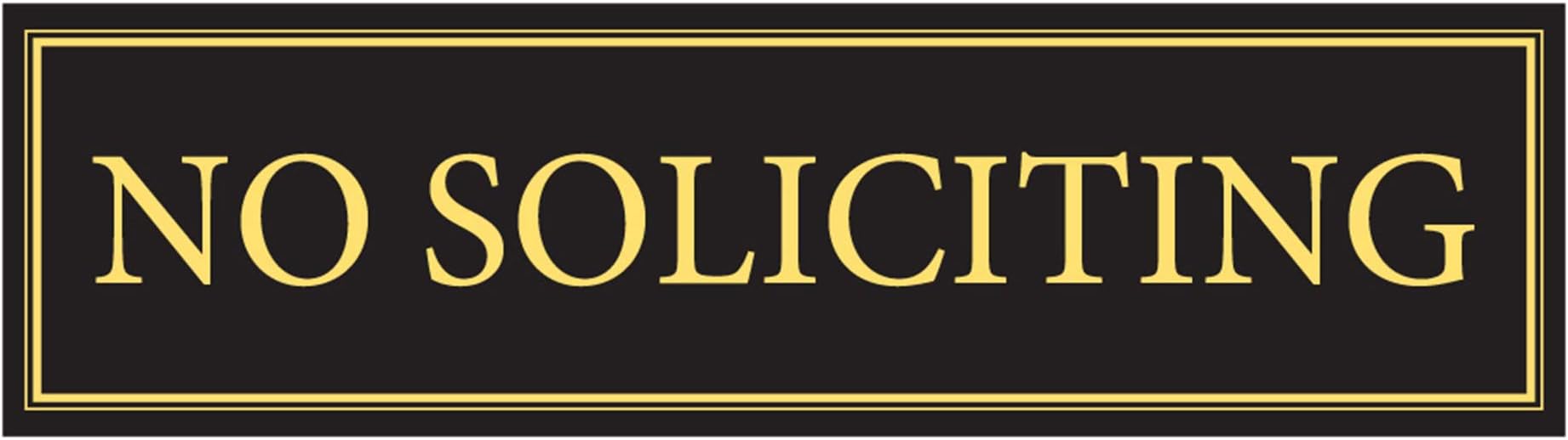 No Soliciting Door Magnet - The Perfect"No Soliciting" Sign for Metal Doors and Frames (2.5" x 9")