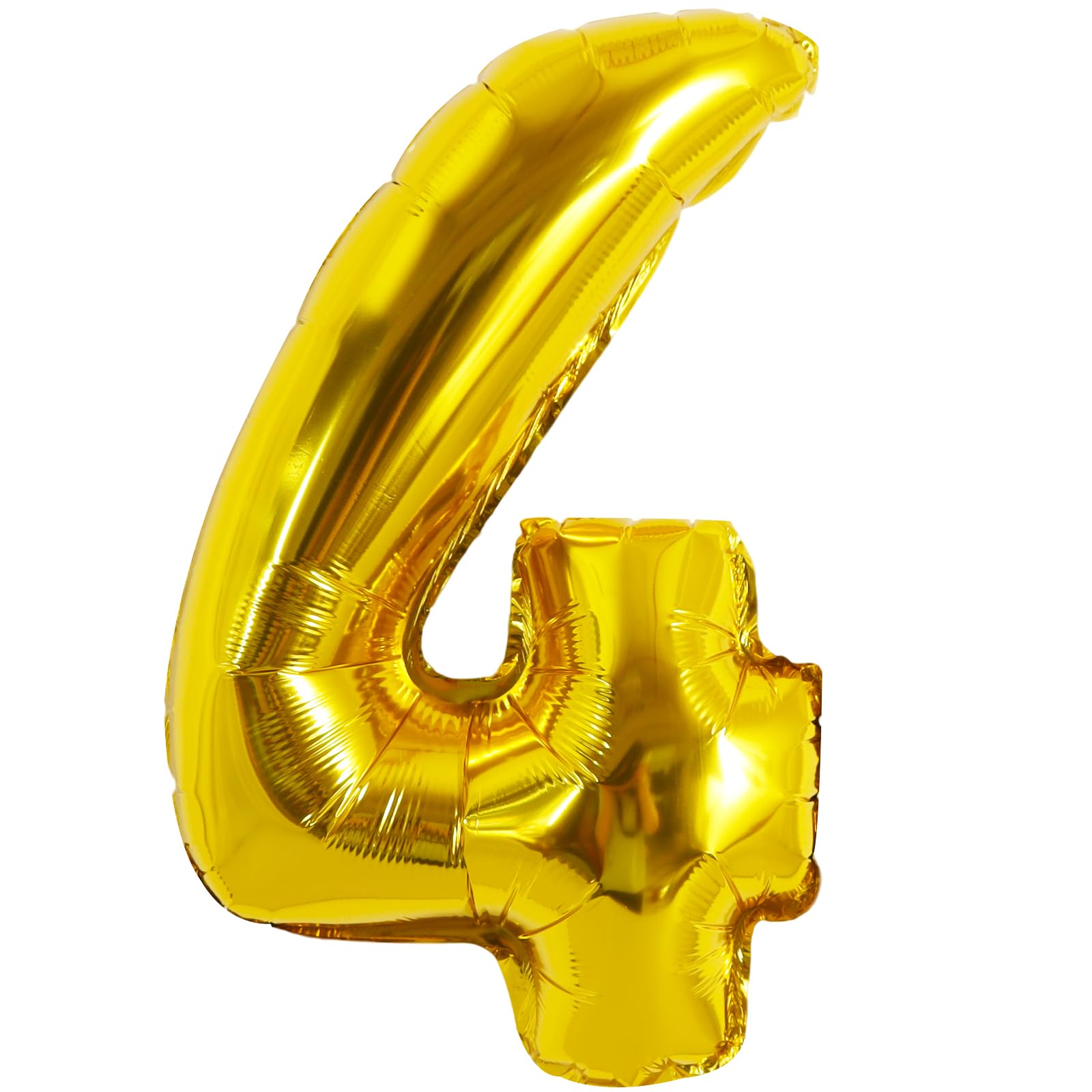 TONIFUL 16 Inch Gold Number 4 Balloon for 4th Birthday Party Decorations