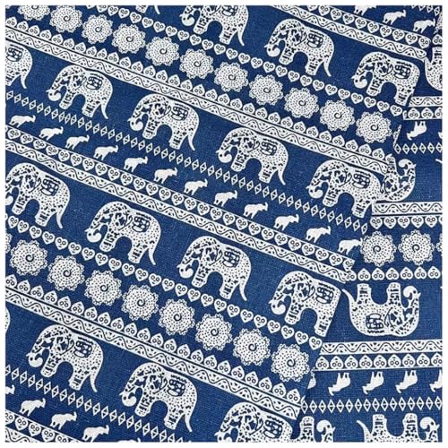 Tissu floral en lin et coton vintage de 1,5m de large pour couture de vêtements et DIY créatif