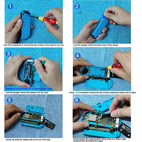 Veanic 2-Pack Replacement Joystick Analog Thumb Stick Repair Kit For Nintendo Switch/Switch Oled Model/Switch Lite Joy-Con Controller thumb #4