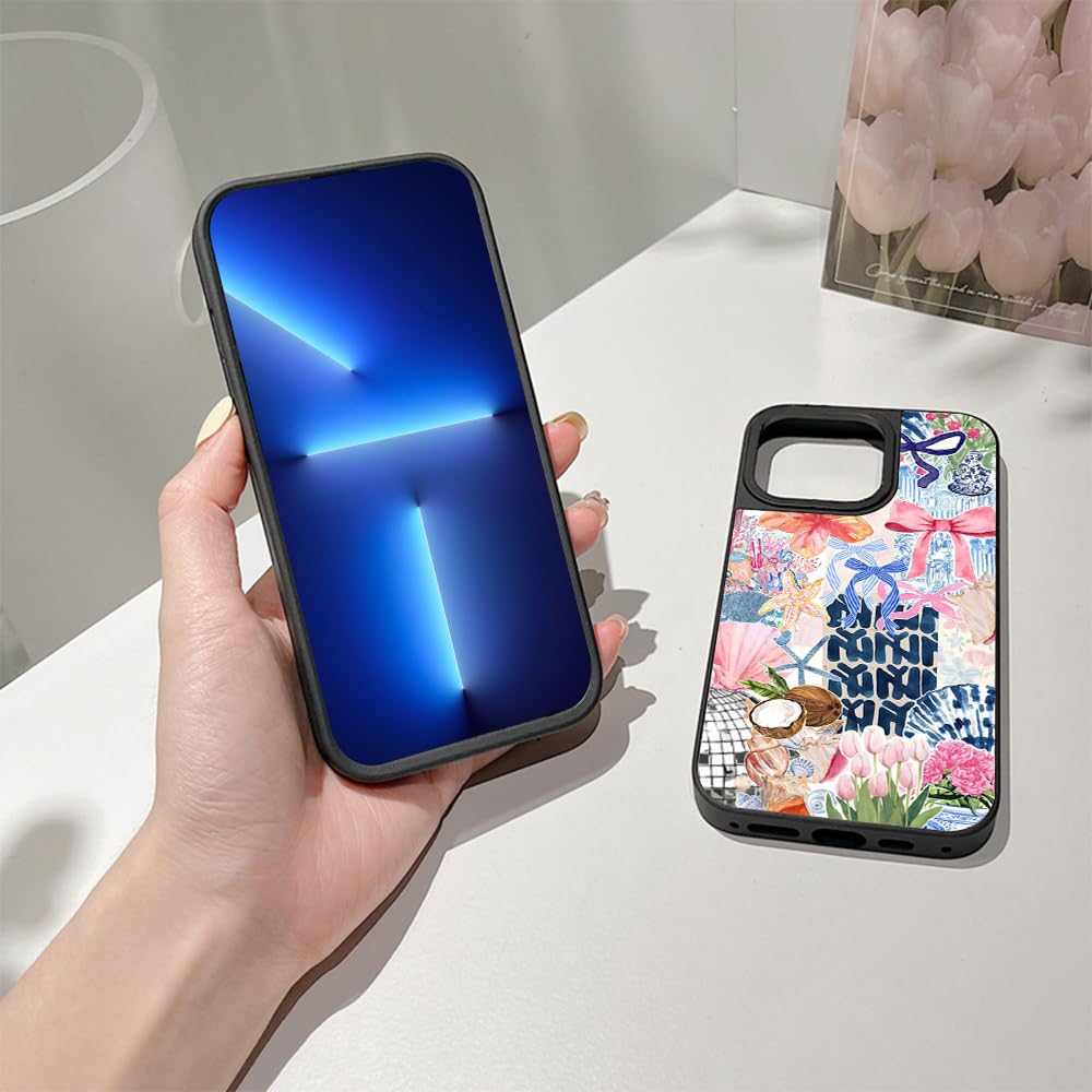 Custodia Per IPhone Con Cornice A Onde Ricce – Rosa Trasparente – Compatibile Con IPhone 12, 13, 14, XR, XS - 3