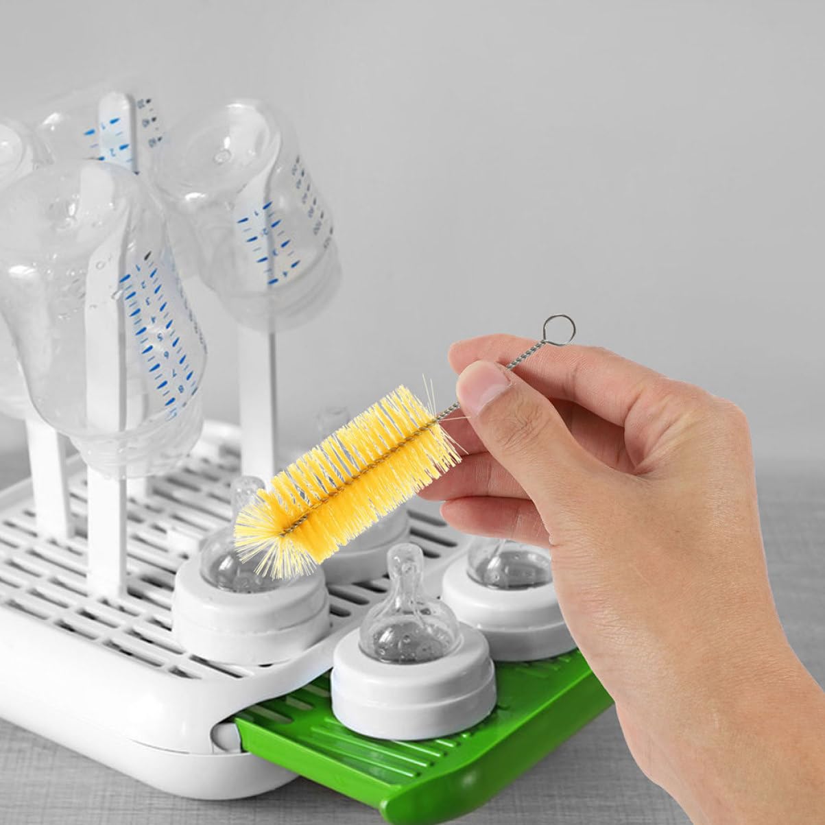 MAGICLULU 60piezas Cepillos De Limpieza para Biberones y Botellas Accesorios De Limpieza Multifuncionales Inoxidable para Utensilios De Bebés y Tazas