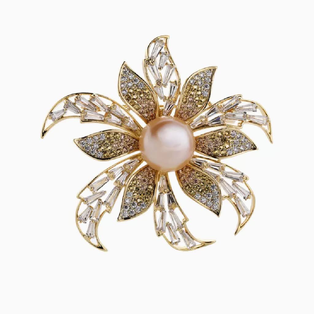 Accesorio de Pin de Solapa Broche de Perla Ramillete Femenino Botón de cárdigan