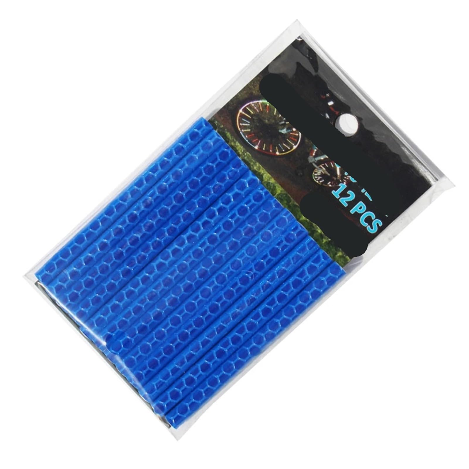 Fahrradlicht 12pc Fahrrad Felge Speichen Clip Nacht Sicherheit Warnung Licht Fahrrad Reflektierende Reflektor Streifen MTB Bike Radfahren Zubehör(Blue)