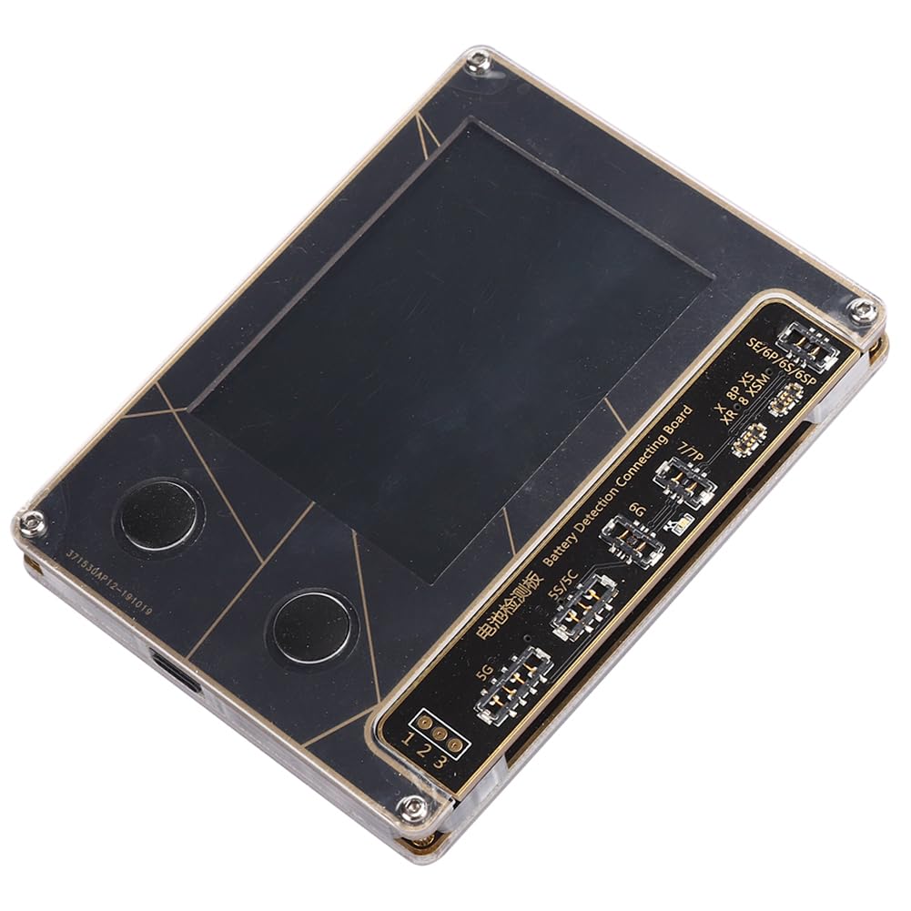 Ejoyous Programator Baterii Tester Baterii Telefonu Akrylowego z Wykrywaniem i naprawą Danych Obsługa Wielu Języków dla 5 5s SE 6 6P 6s 6sp 7 7p 8 8p X XR XS XS Max (BLACK)