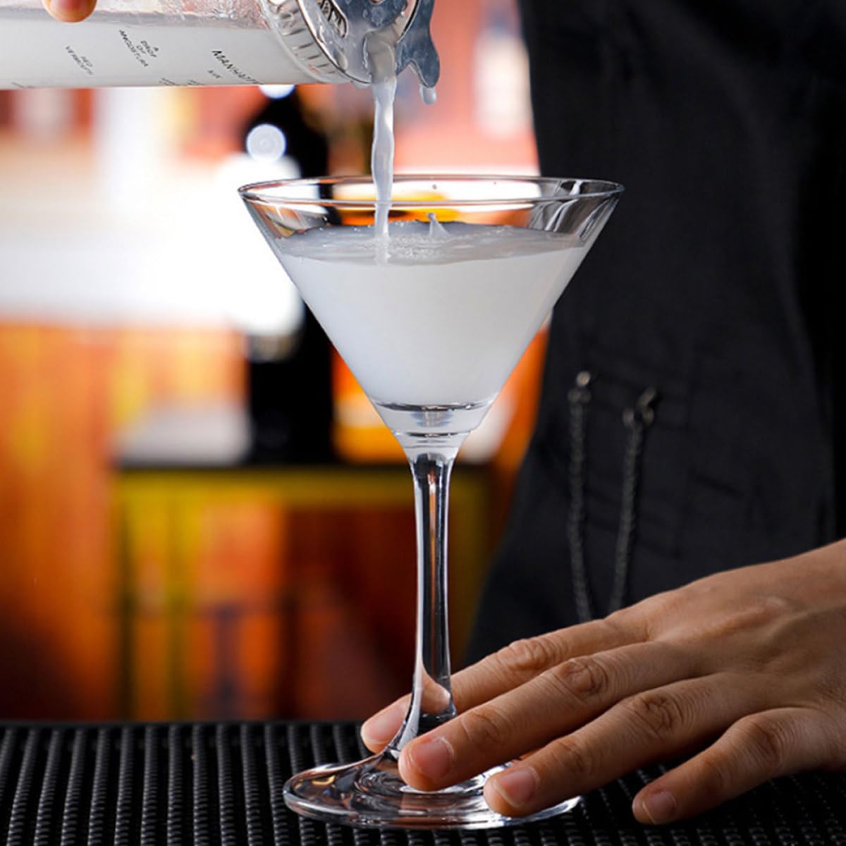 Kichvoe 2 Stück Bicchieri da Cocktail Martini in Vetro Trasparente | Calici da Bere Gambe Lunghe, Coppette per Bar e Bevande Rosse, Adatti per Serate e Degustazioni