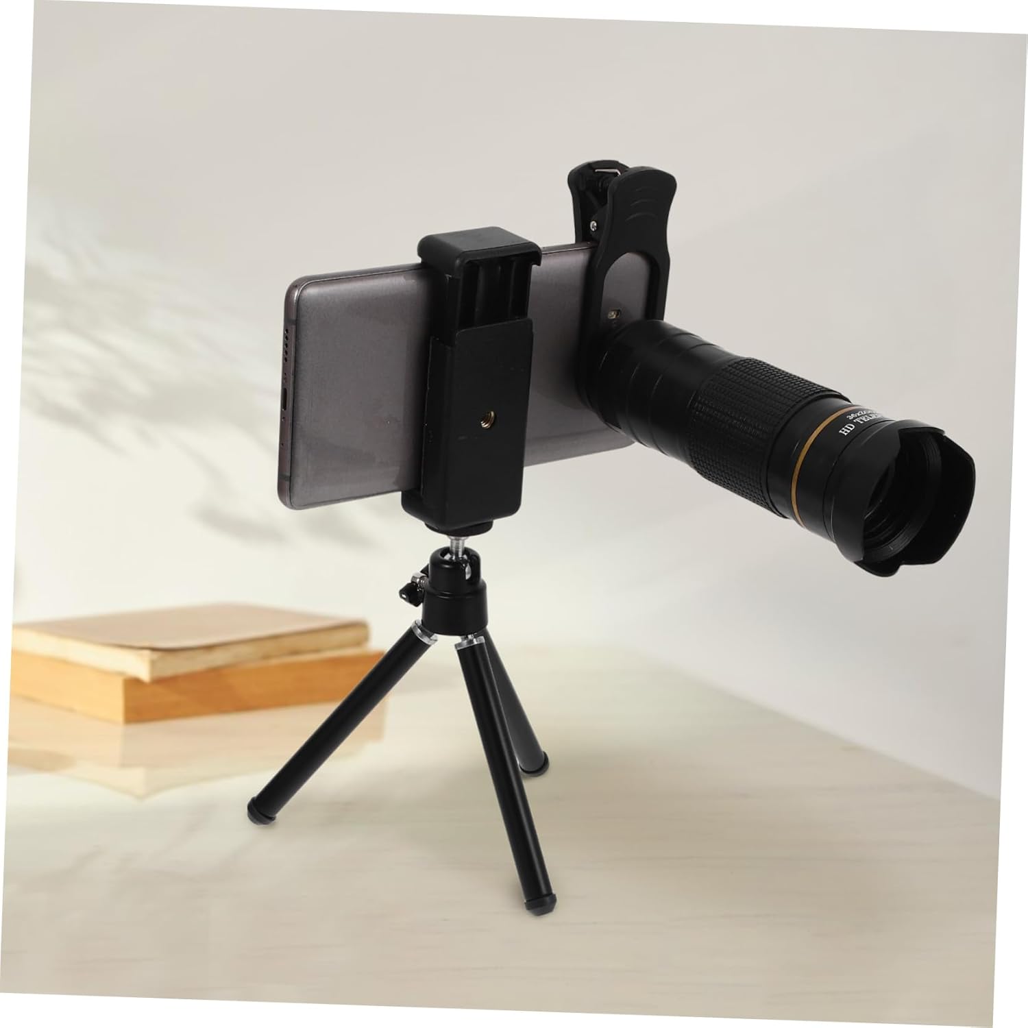 Universal Telescope Lens for Phone 32x Tripod Clip Metal External Camera Lenses for Smartphones for Travel