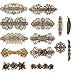 Produktbild Kalolary 14 Stücke Französisch Haarspangen Retro Vintage Rosen Blume Blatt Wellen Federn Kronen Haarspangen Bobby Pins Braut Hochzeit Haarnadeln Schmuck Zubehör für Frauen Mädchen (Bronze)