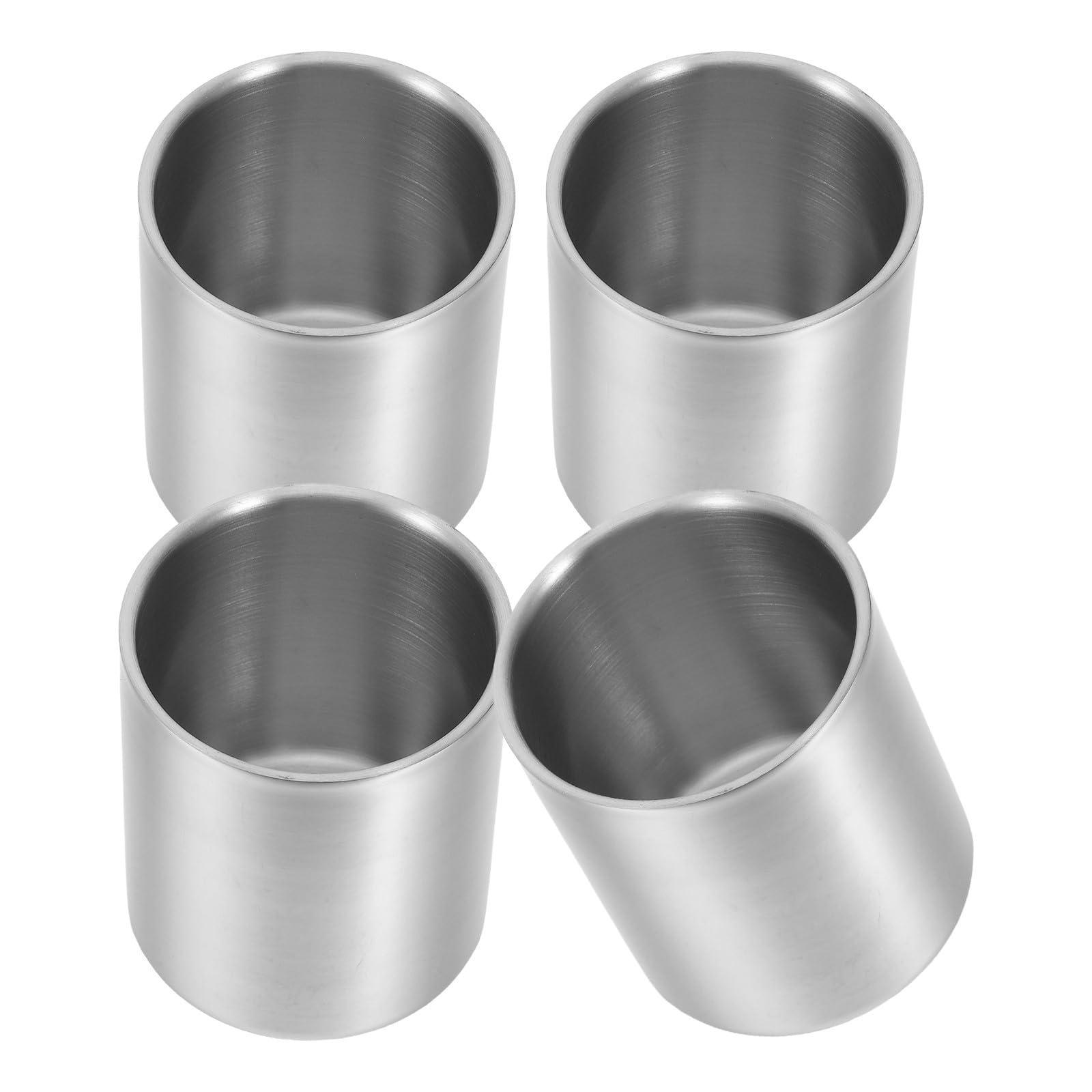 Vasos de acero inoxidable con doble pared de aislamiento para mesa y escritorio