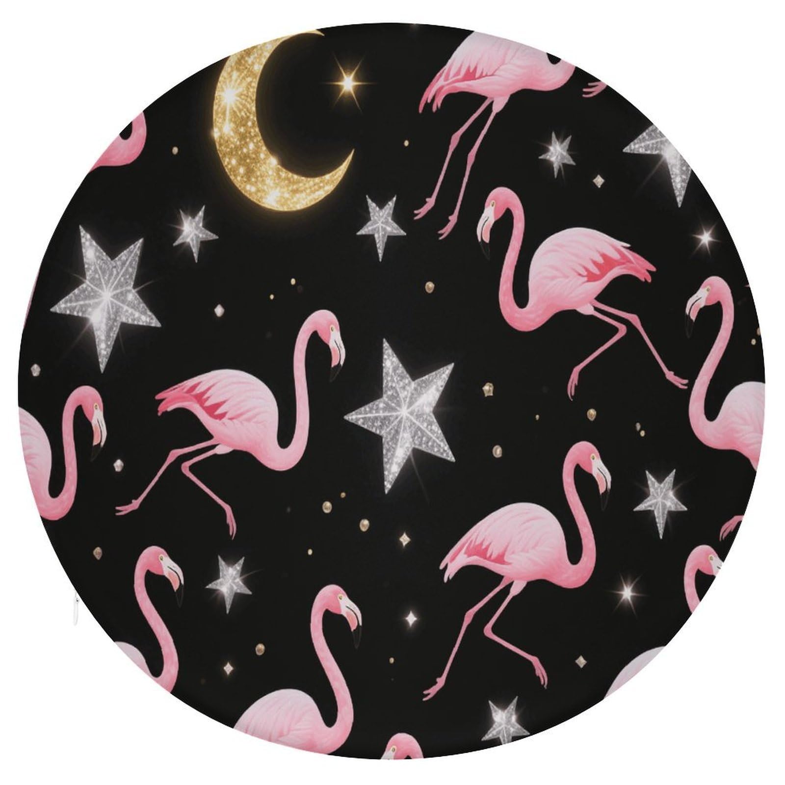 VstaDank Flamingos Cushions Memory Non Slip Car Seat Cushions Dining Chairs Cushion Indoo Dining Room Round Chair Pads with Zipper and Removable Cover Cushion