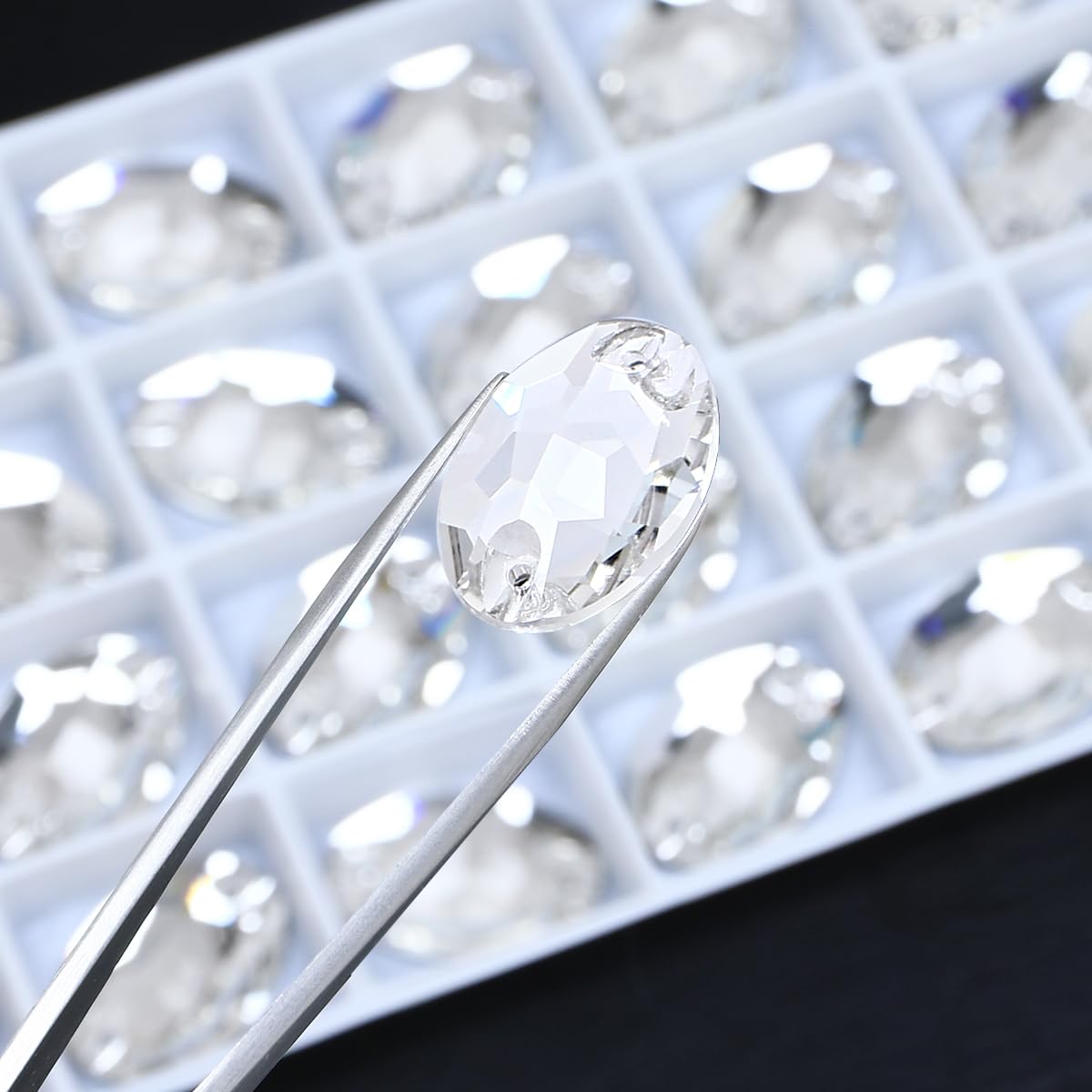 2x Paquete De 10 De Imitaciu00f3n De Espalda Plana De Cristal Piedras De Pedreru00eda De Espalda Plana