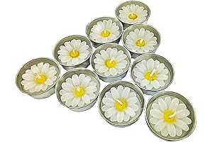 Daisy Tealight Candles: Illuminating Celebrations with White Floral Charm