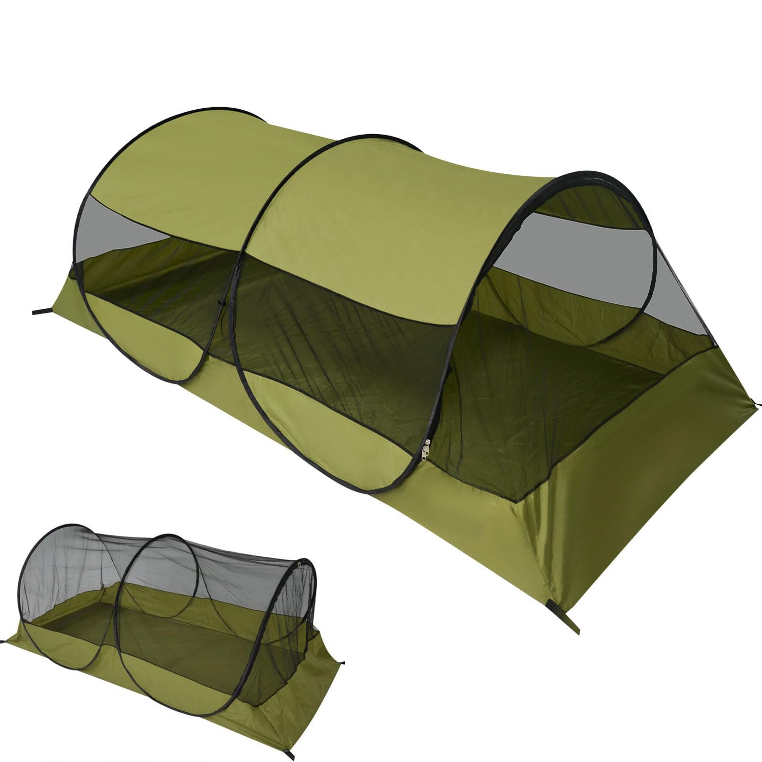 Zanzariera Letto Portatile da Viaggio, Zanzariera da Campeggio Singola Pop Up, Tenda da Campeggio Pop Up 1 Posto, Zanzariera Pop Up Letto Singolo Impermeabile Maglia Fine con Sacca di Trasporto