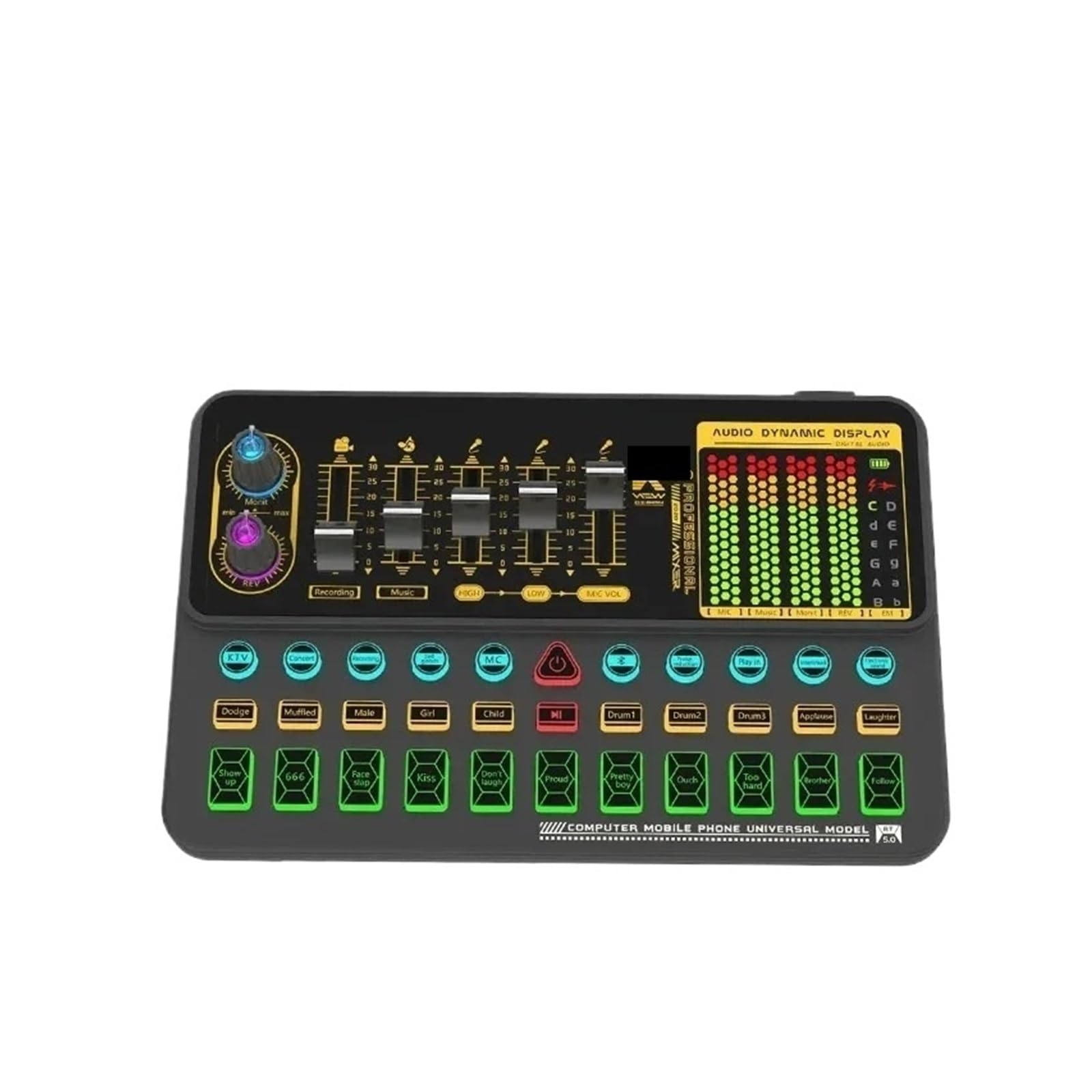 Controlador de DJ, Tarjeta de sonido for transmisión en, mezclador, teléfono, estudio grabación, Echo Bass, minitarjeta, control, consola mezcla, DJ estéreo