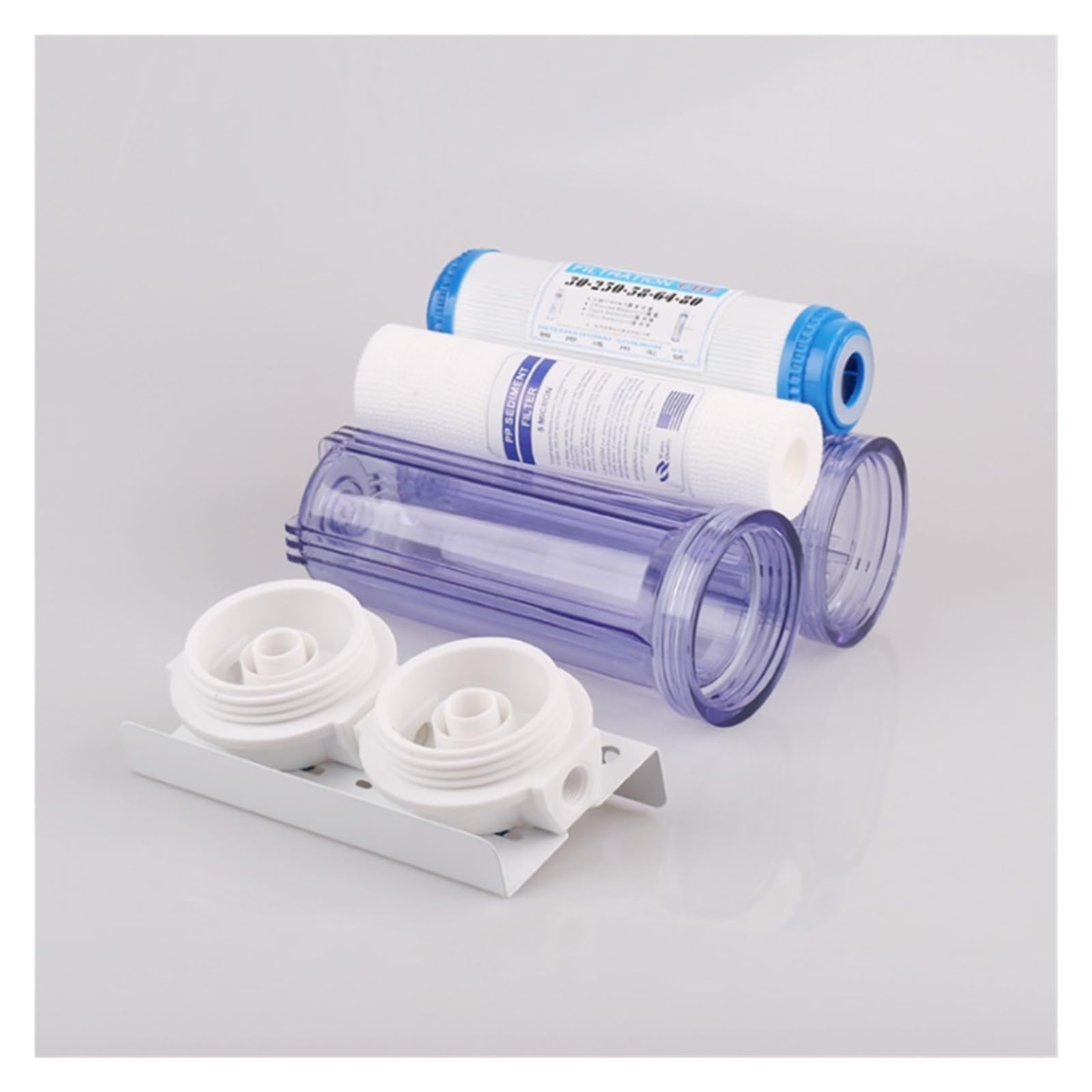 Filtración de agua potable, Filtro de agua del grifo del grifo de ósmosis inversa dual de 10 ", Cartucho purificador de agua de dos etapas espesado for la salud Cocina casera(4 points interface)