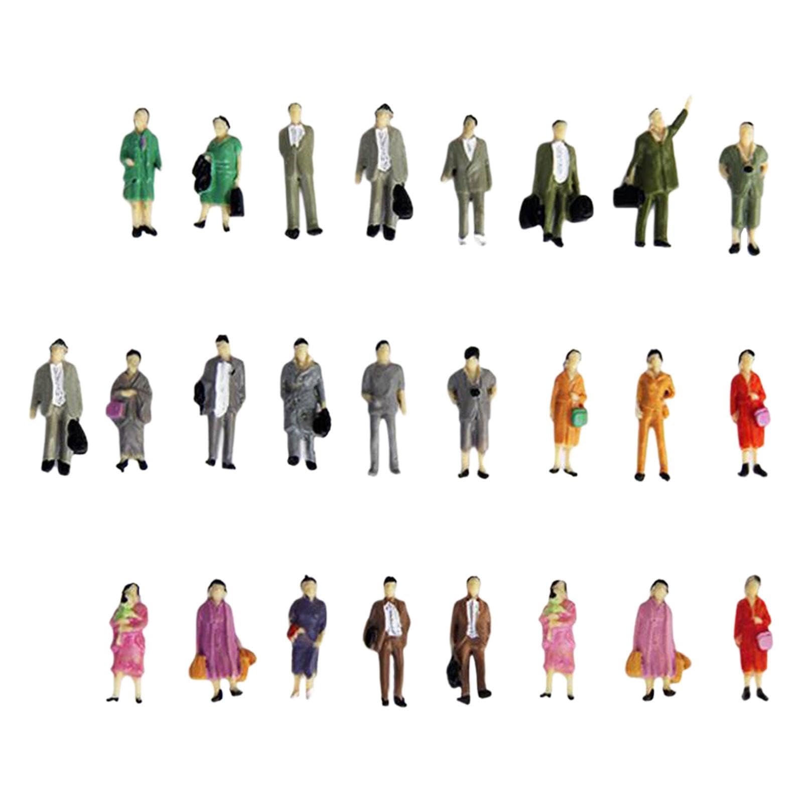 25x HO Scale 1:87 Figures Miniature Scenes Different Poses Ornament Supplies Stand-image-29