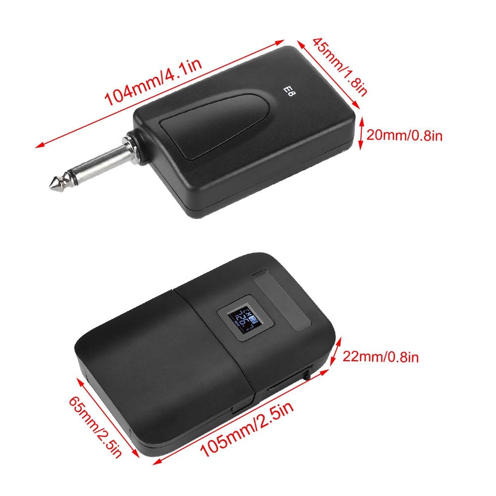 Microfono senza fili, microfono portatile senza fili UHF con ricevitore trasmettitore 2 in 1 microfono ricaricabile.