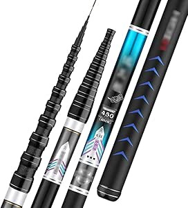 Canne à Pêche Spinning Et Casting Ultra-légère M/MH/UL, Avec Anneau De