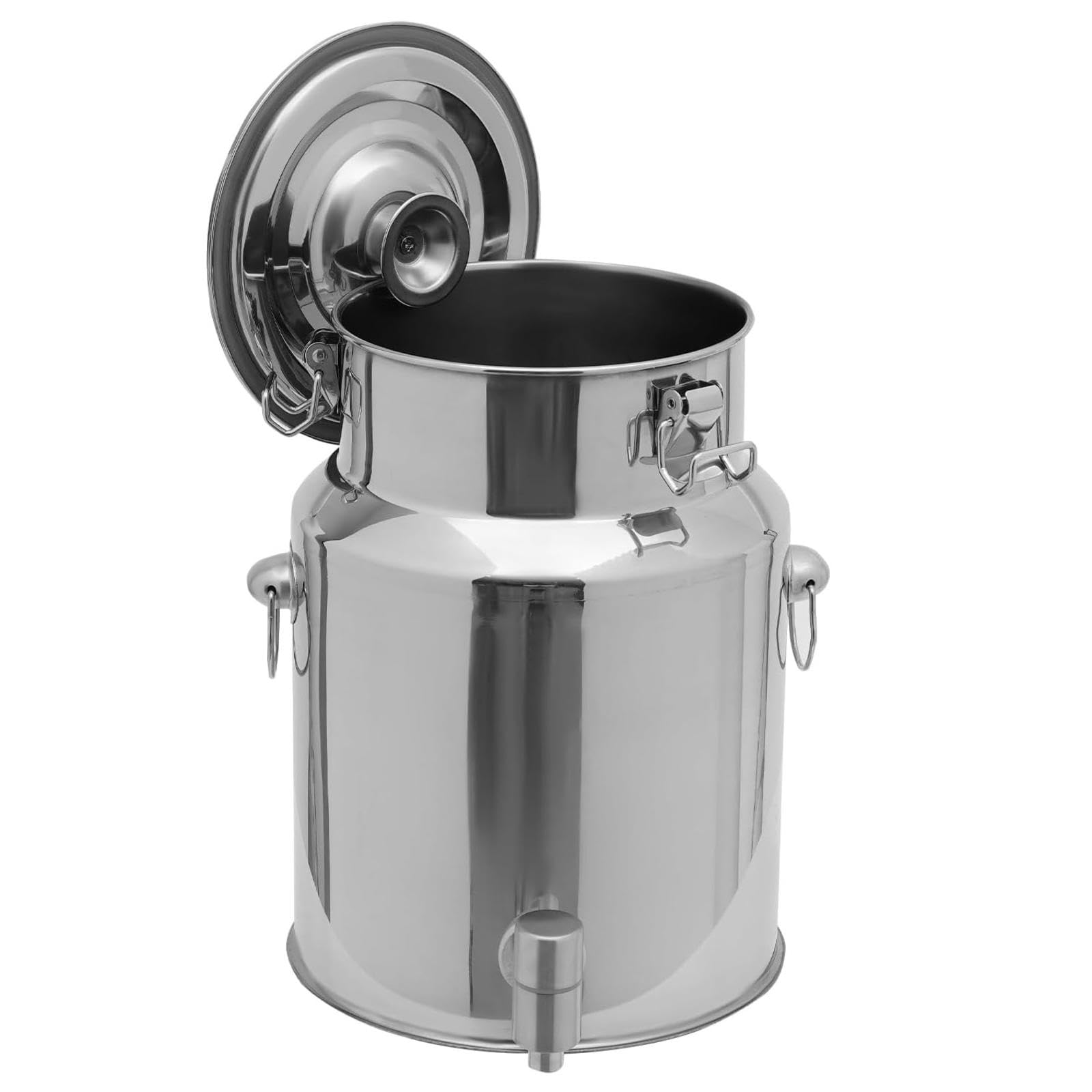 Pentola in Acciaio Inossidabile con Rubinetto 201,contenitori Bidone in Acciaio Inox per Olio Contenitore per Olio con Rubinetto Caraffa per Il Trasporto di Latte TW,Capacity-5L