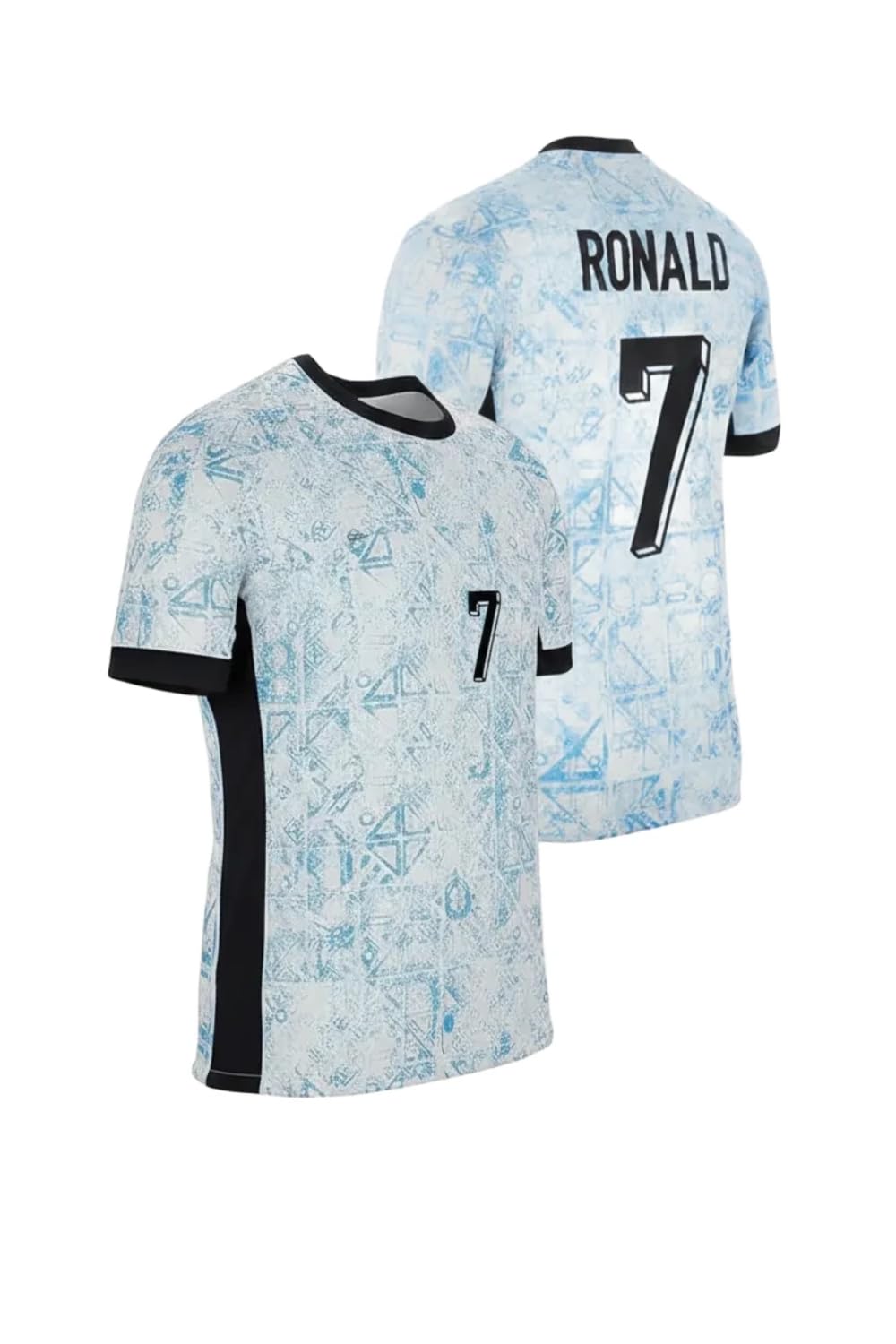 Portugal Ronald 7 White Away Football Tee for Men Women L12 | Fade-resistant print for extended wear.-image-24
