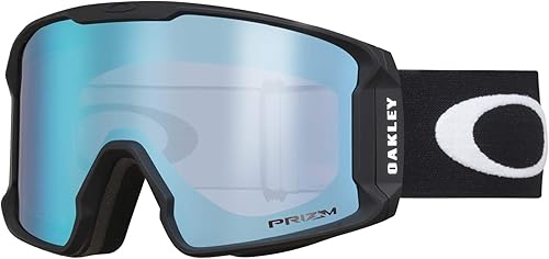 Miniatura 2 de Oakley Line Miner - Gafas de nieve (marco negro mate/lente de iridio de zafiro Prizm, con funda suave de gafas grandes)