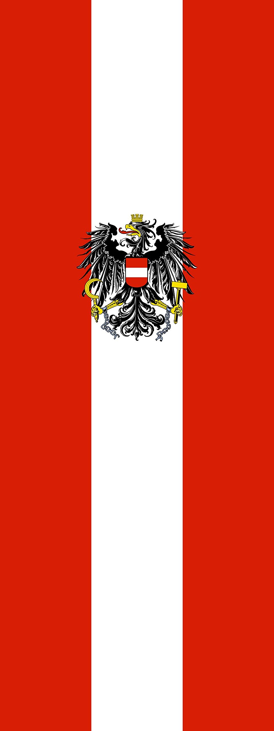 Drapeau Autriche portrait 400x150cm de 6m² pour pavoisement extérieur