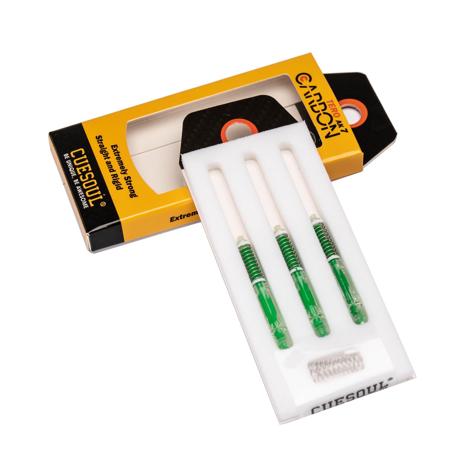 CUESOUL TERO AK7 Carbon Dart Shafts/Stem,Slim,Built-in Spring Telescopic,Set of 3 pcs