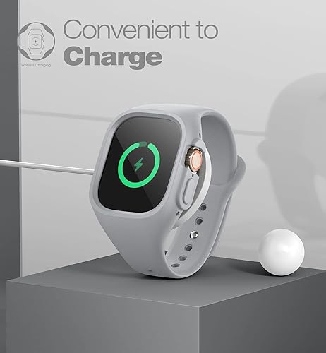 Miniatura 4 de SURITCH Correa compatible con Apple Watch Ultra de 1.929 in, funda protectora de silicona suave con correas para Apple Watch Ultra Band hombres y