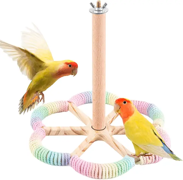 Bird Perches For Cage | Rotating Stand For Small And Medium Birds