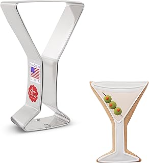 Martini Glass Cookie Cutter, 4.25" Made in USA by Ann Clark