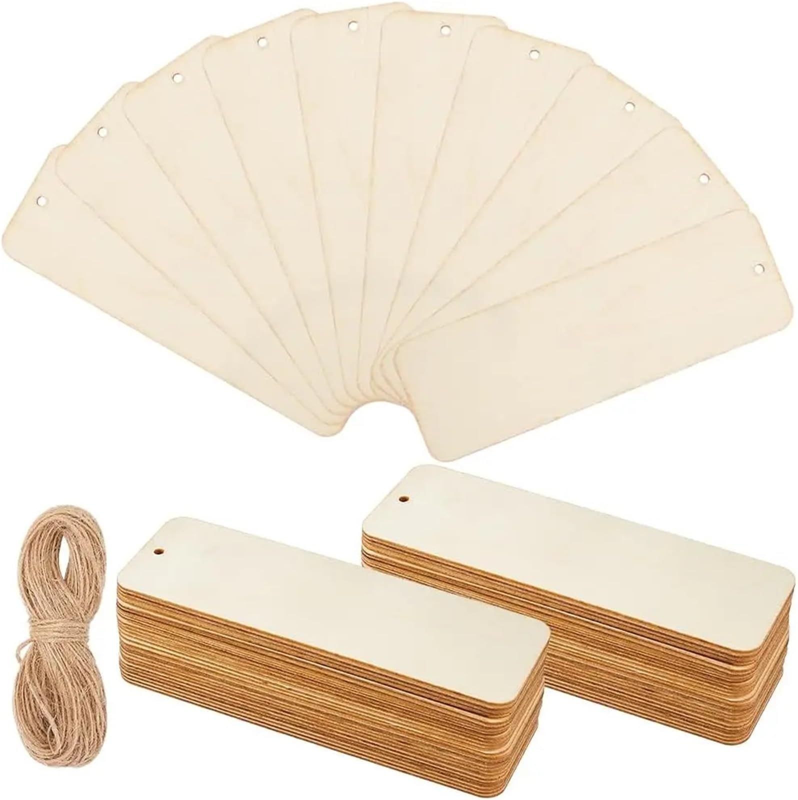 Door Knob Hangers 20Pcs Large Wood Bookmark Blanks