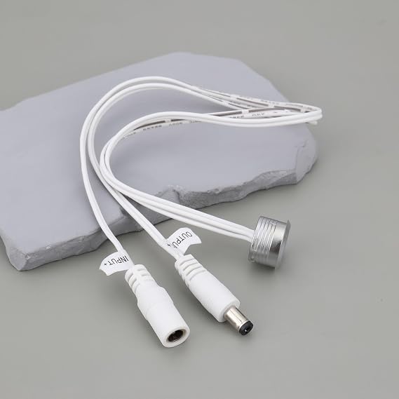eMagTech 2 PCS Strip Touch Dimming Switch with Male & Female 24V/12V 17.5mm Suitable for LED Strip