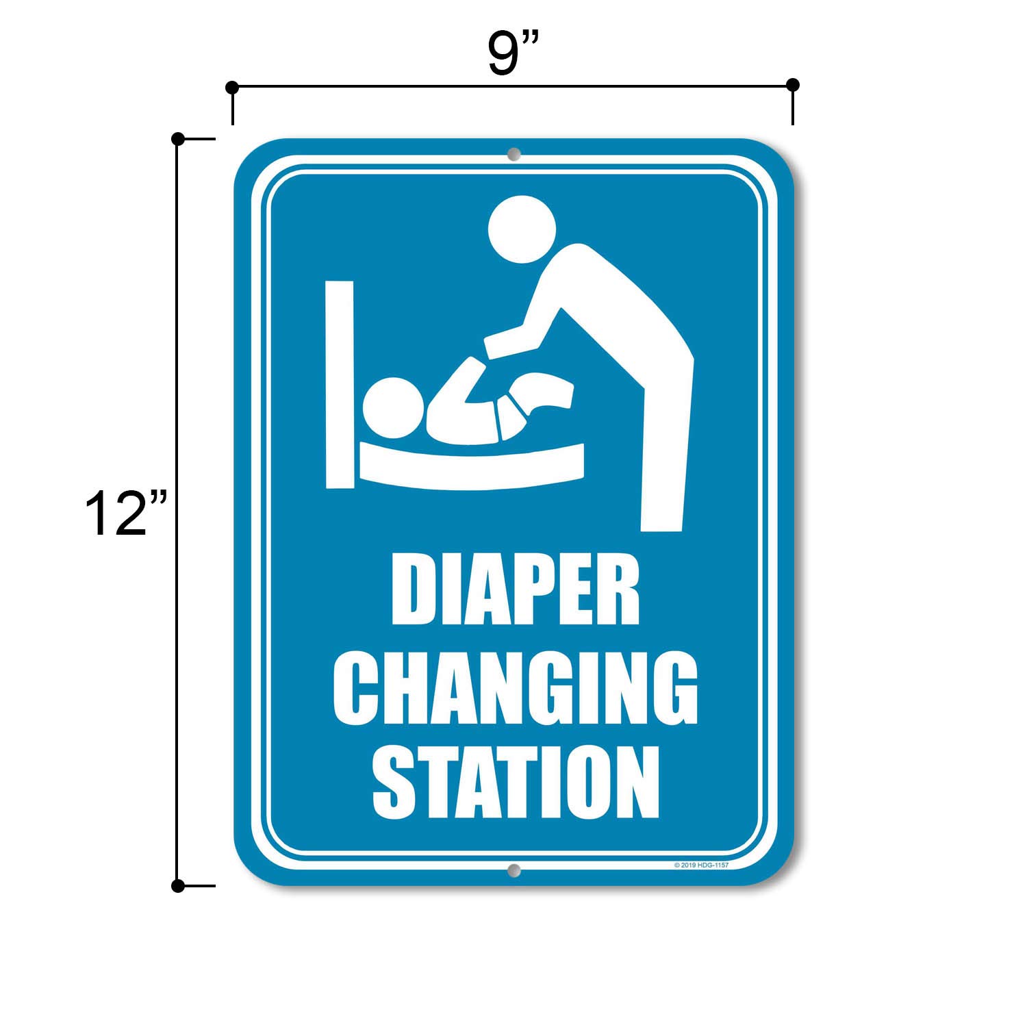 Honey Dew Gifts Restroom Sign Diaper Changing Station 9 Inch ...