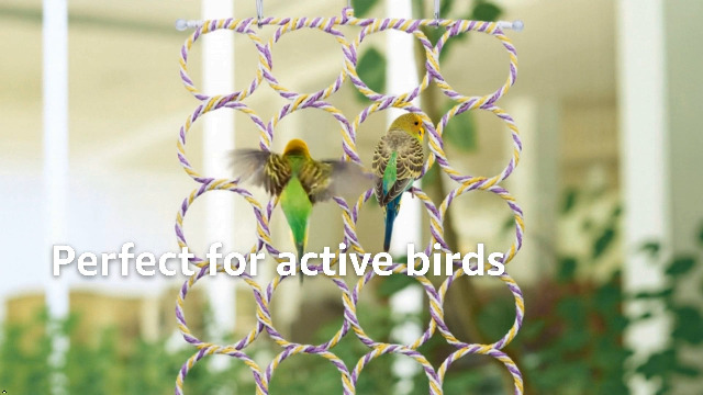 Wontee Bird Rope Climbing Ladder Parrot Hanging Swing Perch for Parakeets Cockatiels Conures Lovebirds Rats (Random Color) - image 8