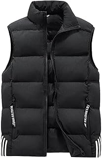 Chaleco de hombre sin mangas para hombre, color negro, blanco, amarillo, chaleco de algodón para hombre, Negro, XL