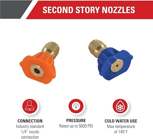 Miniatura 2 de Simpson Cleaning 80177 5000 PSI - Kit universal de boquilla de lavado a presión de alto alcance, jabón y enjuague, conexión rápida de 14 pulgadas,