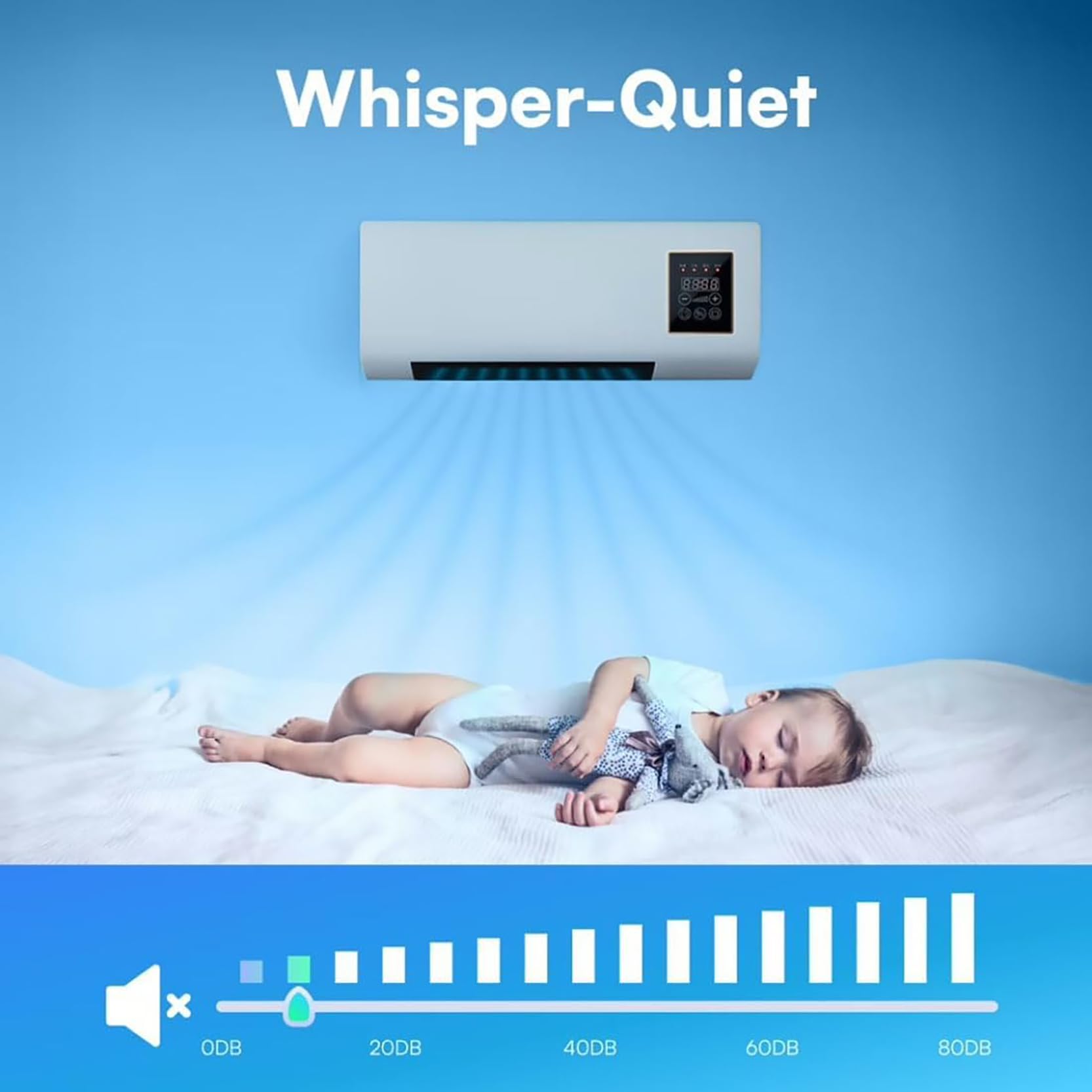 Mini Climatiseur Portable À Montage Mural Double Mode À Refroidissement Rapide avec Télécommande Et Minuterie, Refroidissement Intelligent, Ventilateur de Refroidissement Silencieux pour la Maison B