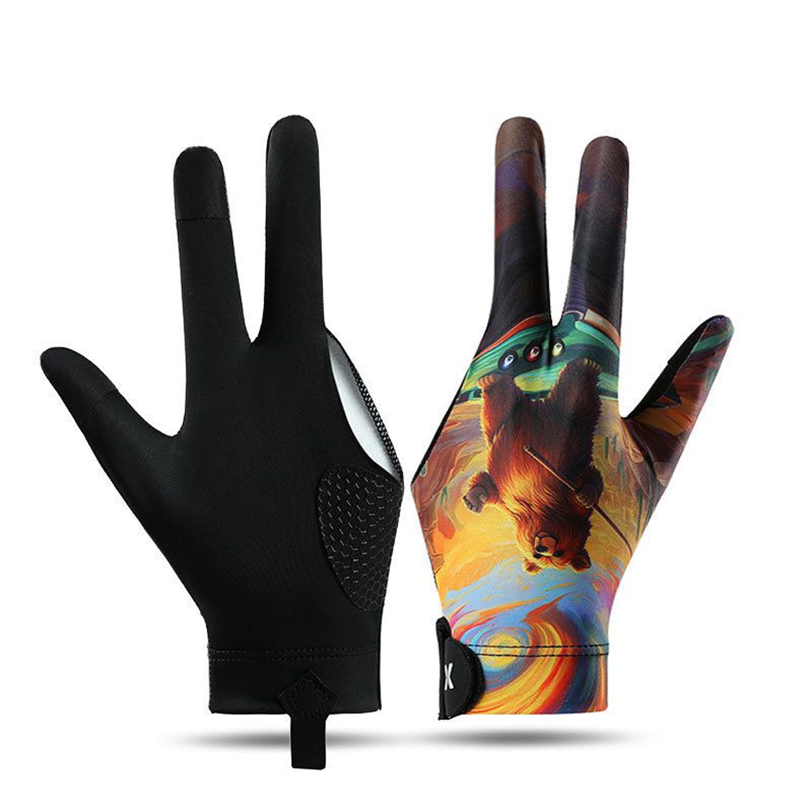 Guantes De Bîllar - Guantes De Bîllar Con Dedos Completos De 23 Cm | Seda De Hielo Elástica Suave Profesional Para Mano Izquierda | Fino Transpirable Antideslizante | Práctica De Billaringlés — view 4