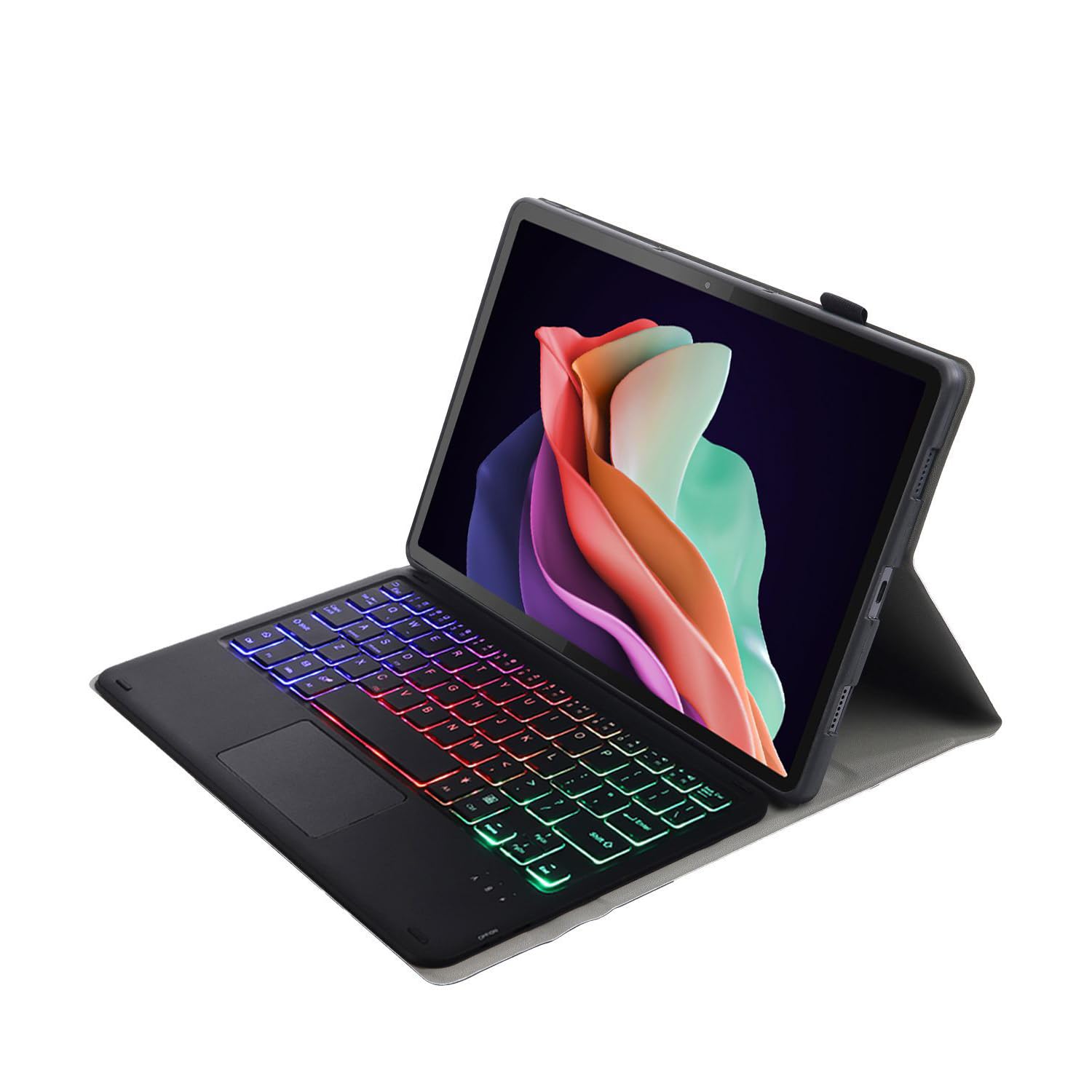 Etui z klawiaturą do Xiaomi Mi Pad 5/5 Pro 11" 2021, Wbudowany Uchwyt Na Ołówek, Magnetyczna Odłączana Bezprzewodowa Podświetlana Klawiatura z Myszą Bluetooth,Black