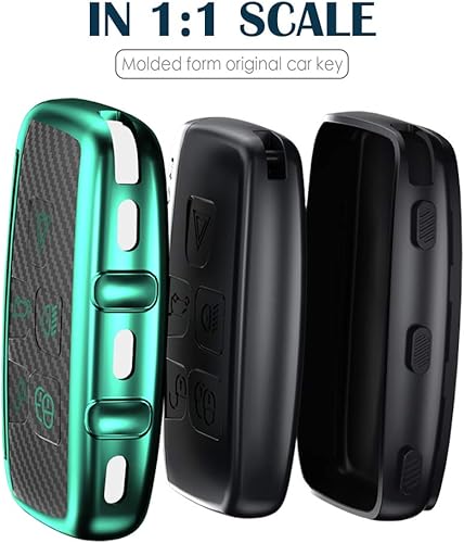 Miniatura 5 de Lcyam Funda para llavero compatible con Freelander 2 Discovery 4 Evoque LRX LR4 LR2 Sport XF XJ XE F-PACE - Llavero de accesorios sin llave, color