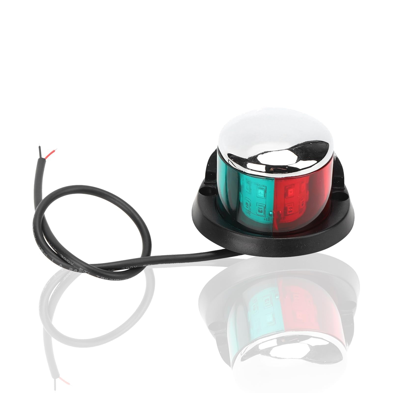HERCHR Luci di Navigazione per Barche, 12V LED Rosso e Verde Lampada per Segnale di Navigazione Lampada per Yacht, Alta Visibilità Crociera Notturna Attrezzatura Sicurezza, Luci di prua per barche