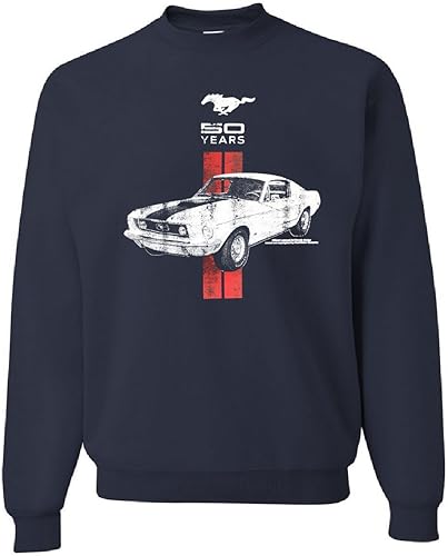 Tee Hunt Ford Mustang - Sudadera con cuello redondo para 50 años GT Boss 302 Shelby Cobra Jet, Negro -