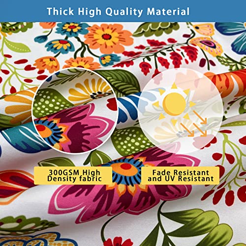 Idee-Home Outdoor Chair Cushions Set Of 2, Patio Chair Cushions 24 X 24 Seat Cushions For Patio Furniture, Waterproof Cushions Replacement Chair Pads With Ties For Garden Outside #TOP3