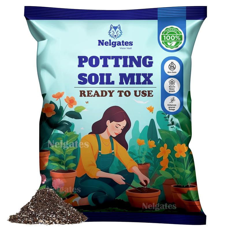 Nelgates Potting Soil Mix for Plants Home Gardening,Potting Soil with Fertilizer Mixed for All Vegetable,Flowering and Fruit Plants (2kg) (B0D8VY533T) Amazon Price History, Amazon Price Tracker