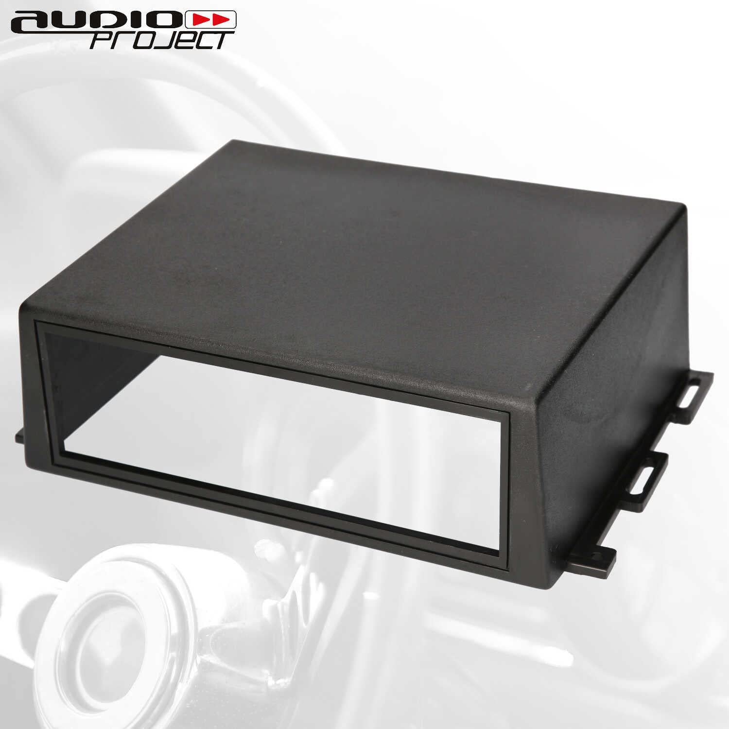 Audioproject A269 - Autoradio Gehäuse Unterbau Konsole Radioblende 1 DIN Universal Radio Einbaurahmen PKW LKW Boot Wohnmobil schwarz