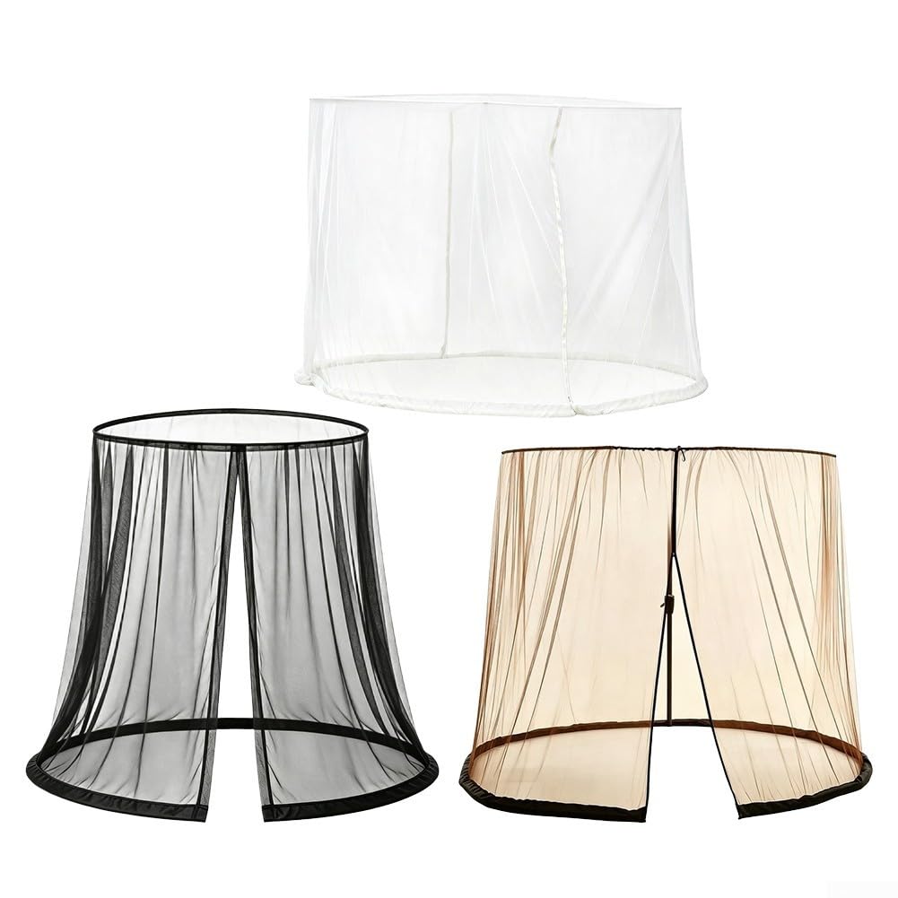Patio Schirmnetz 300cm Winddicht Insektenschutz(White)